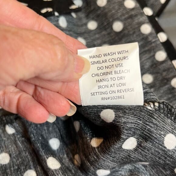 Dor Dor Couture Button Front, Bell Sleeve Black White Top Jacket Size Medium - Picture 9 of 13